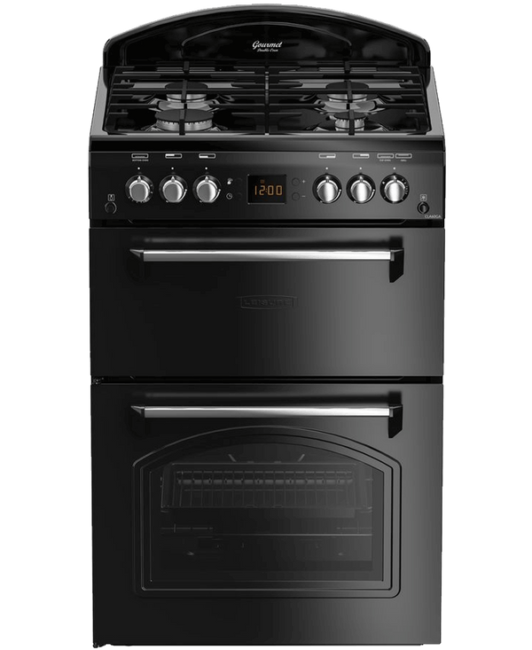 Leisure 60cm dual gas oven range cooker with cast iron pan supports and countdown timer – Keans Claremorris