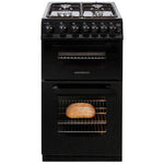 Load image into Gallery viewer, Nordmende 50cm LPG Twin Cavity Gas Cooker Black
