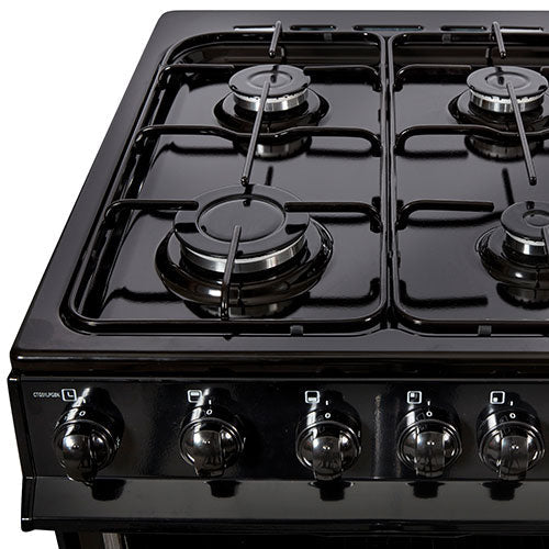 Nordmende 50cm LPG Twin Cavity Gas Cooker in Black – Compact, Efficient Cooking | Available at Keans Claremorris
