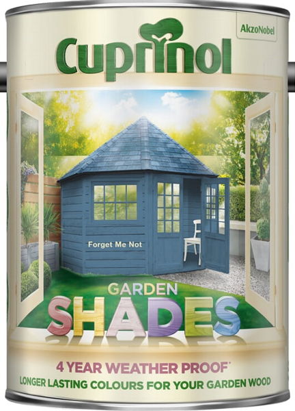 Cuprinol Garden Shades Get Me Not 5L - vibrant matt finish, protects garden wood, quick-dry, brush or roller application |