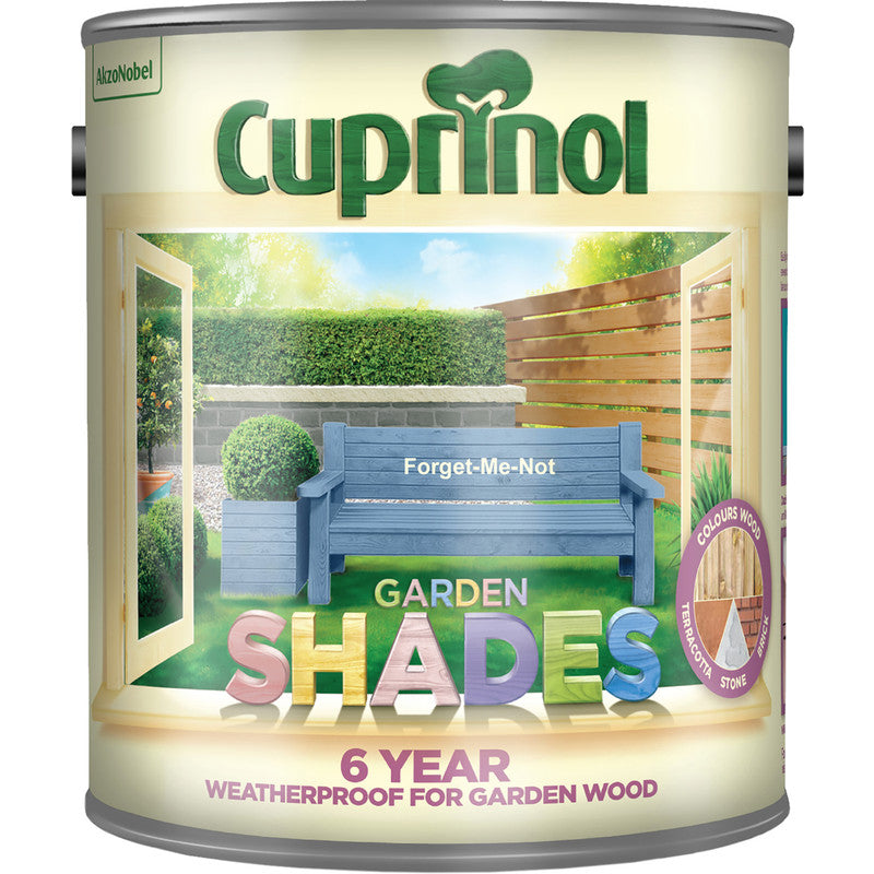 Cuprinol Garden Shades Forget Me Not 2.5L wood stain for sheds, fences, terracotta – rich color, natural woodgrain finish |