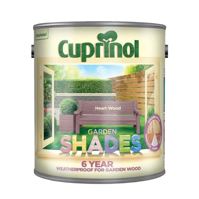 Cuprinol Garden Shades Heart Wood 2.5L wood stain, rich matt finish, protects and colors garden sheds and fences – Keans