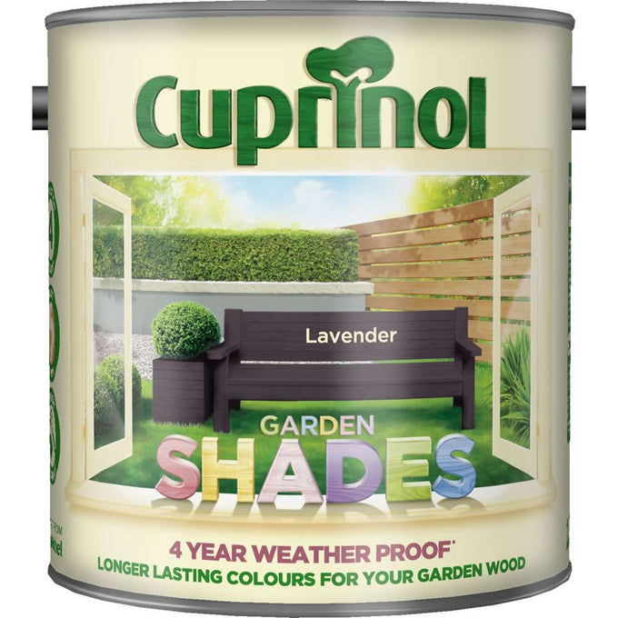 Cuprinol Garden Shades Lavender 2.5L wood stain, matt finish, protects and colors garden sheds and fences – Keans Claremorris