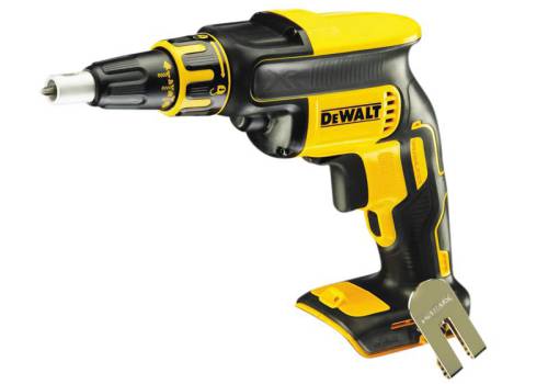 Dewalt 18V Brushless Drywall Screwdriver with rotating screw magazine, LED light, and adjustable belt hook – Keans