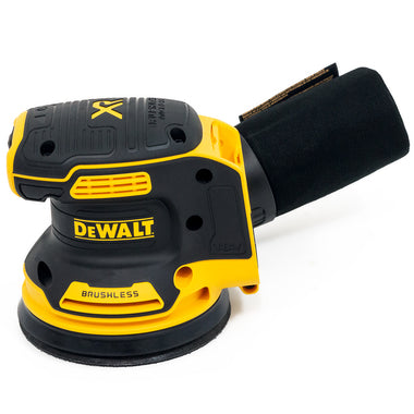 DCW210N XR 18V Brushless Random Orbital Sander 125mm pad, dust extraction, cordless, bare unit - Keans Claremorris