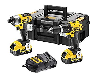 DEWALT DCZ285M2 18V Combi Drill & Impact Driver Twin Pack with 2x4.0Ah batteries, charger, and TSTAK box - Keans Claremorris
