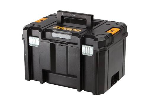 Dewalt TSTAK Deep Toolbox with removable tray, metal latches, stackable design, 440x301.5x331mm - Keans Claremorris