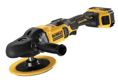 Dewalt DWP849X 1250W variable speed polisher with dual handles, 180mm pads, and safety features - Keans Claremorris
