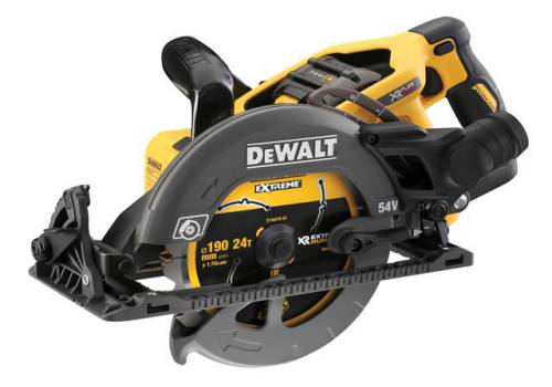 DeWalt 54V FlexVolt High Torque Circular Saw with 2 batteries, brushless motor, 65mm depth, from Keans Claremorris.