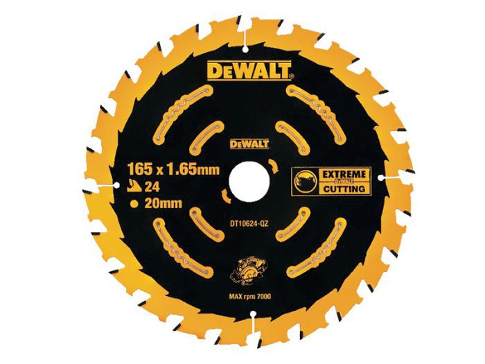 DeWALT 165mm 40T Extreme Framing Blade, carbide-tipped, thin kerf, anti-vibration, for precise cuts – Kean’s Claremorris –