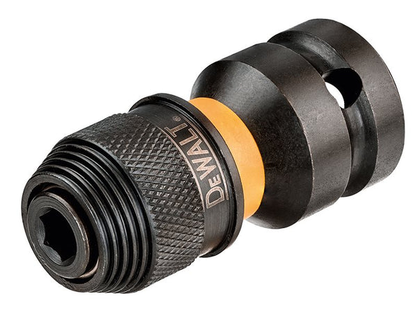 Dewalt 1/2" to 1/4" Hex Impact Adaptor with hardened core and torsion zone, durable torque absorber - Keans Claremorris