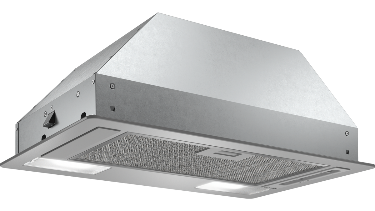 Bosch Serie 2 DLN53AA70B 55cm silver canopy cooker hood, 300m³/h, LED lights, 3 fan speeds – Keans Claremorris