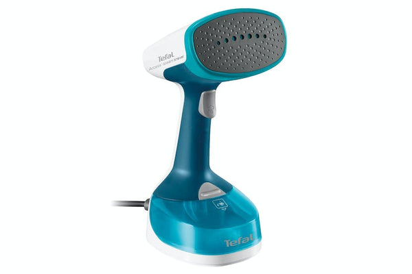 Tefal 1100W handheld garment steamer with removable tank, fabric brush, steam bonnet, and 2m cord – Keans Claremorris.