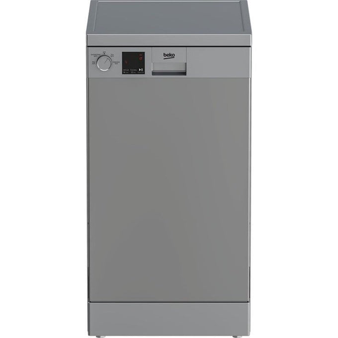 Beko DVS04020S 45cm slimline freestanding dishwasher, silver, quiet 49dB, energy-efficient, half load, Kean’s Claremorris –