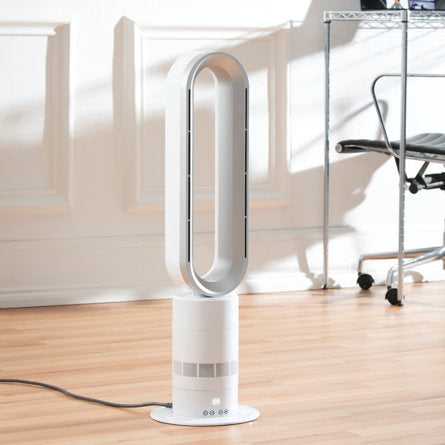 Daewoo 34" Hot & Cold Bladeless Fan & Heater with remote, 10 speeds, 9-hour timer, oscillation – Keans Claremorris.