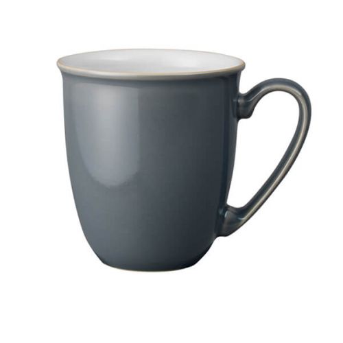 Denby Elements Fossil Grey stoneware coffee beaker, 300ml, durable and microwave safe, available at Keans Claremorris.