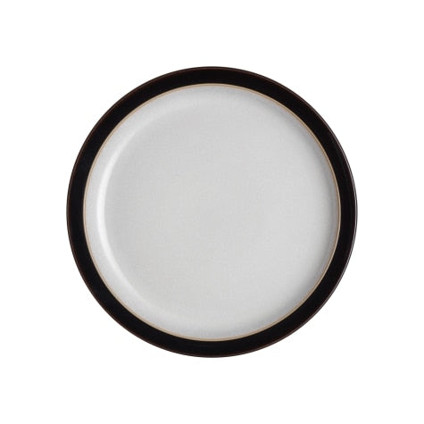 Denby Elements Black Medium Plate 22cm, handcrafted stoneware, chip-resistant, oven-safe, matte finish – Keans Claremorris