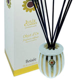 Julie Clarke Objet d’Or Diffuser 150ml Boisée Lily & Sandalwood, porcelain vessel with 22ct gold, handmade in Ireland –
