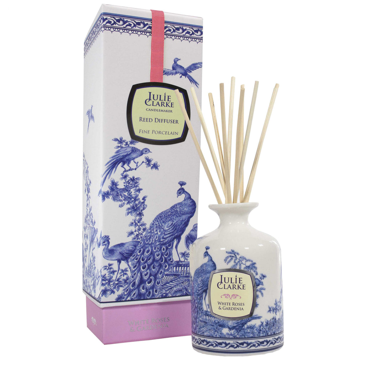 JC Peacock Diffuser 150ml White Roses & Gardenia in reusable porcelain vessel, handcrafted in Ireland – Keans Claremorris