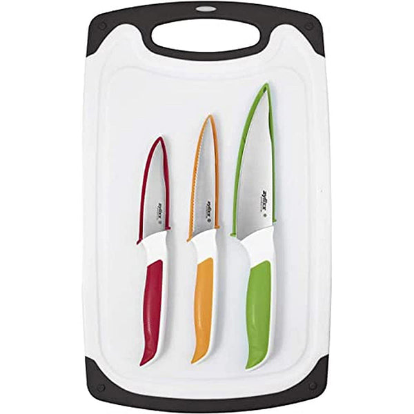 Zyliss E920249 Comfort Chopping Board And Knife 4 Piece Set