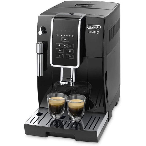 DeLonghi Black Dinamica Bean-to-Cup Coffee Machine with adjustable grinder, manual frother, one-touch drinks - Keans