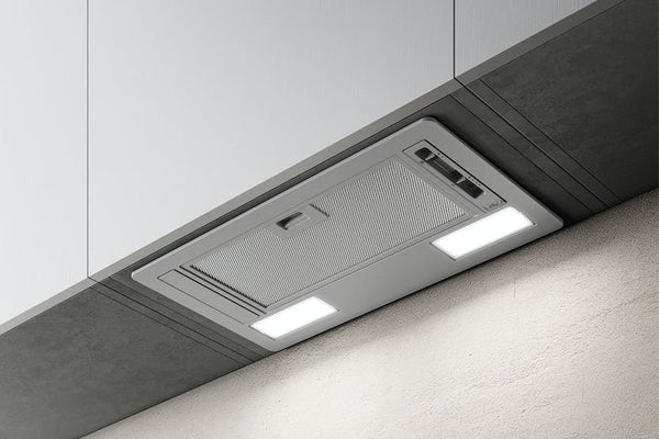 Elica 52cm stainless steel canopy hood with LED lights, 3-speed fan, 700m3/h suction, quiet 54dB - Keans Claremorris