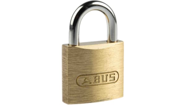 Abus Compact 50mm Brass Padlock with Hardened Steel Shackle, Corrosion Resistant, Secure Outdoor & Home Use – Keans