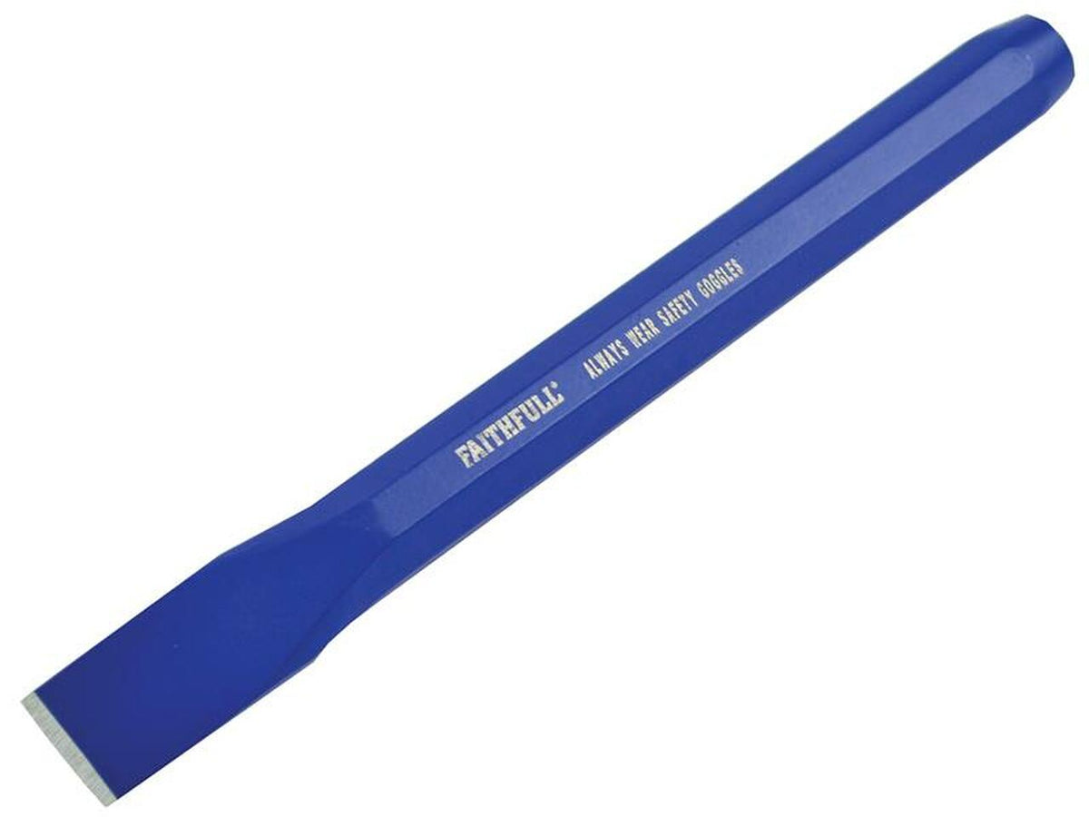 Faithfull 10" x 1" cold chisel, hardened steel, 60° cutting edge for brick and concrete, BS 3066 standard - Keans Claremorris