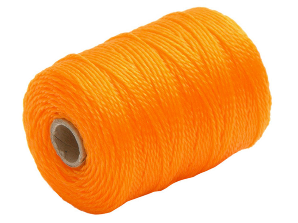 Faithfull Orange Brick Line 250m, heavy-duty polyethylene, high visibility, durable masonry guide – available at Kean’s