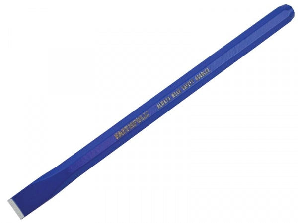 Faithfull 8" x 1/2" cold chisel, hardened steel, 60° cutting edge for masonry, brick, concrete – available at Kean’s