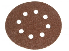 Faithfull 150mm Medium/Fine Hook & Loop Sanding Discs 5-Pack, aluminium oxide, dust extraction ready – Kean’s Claremorris –
