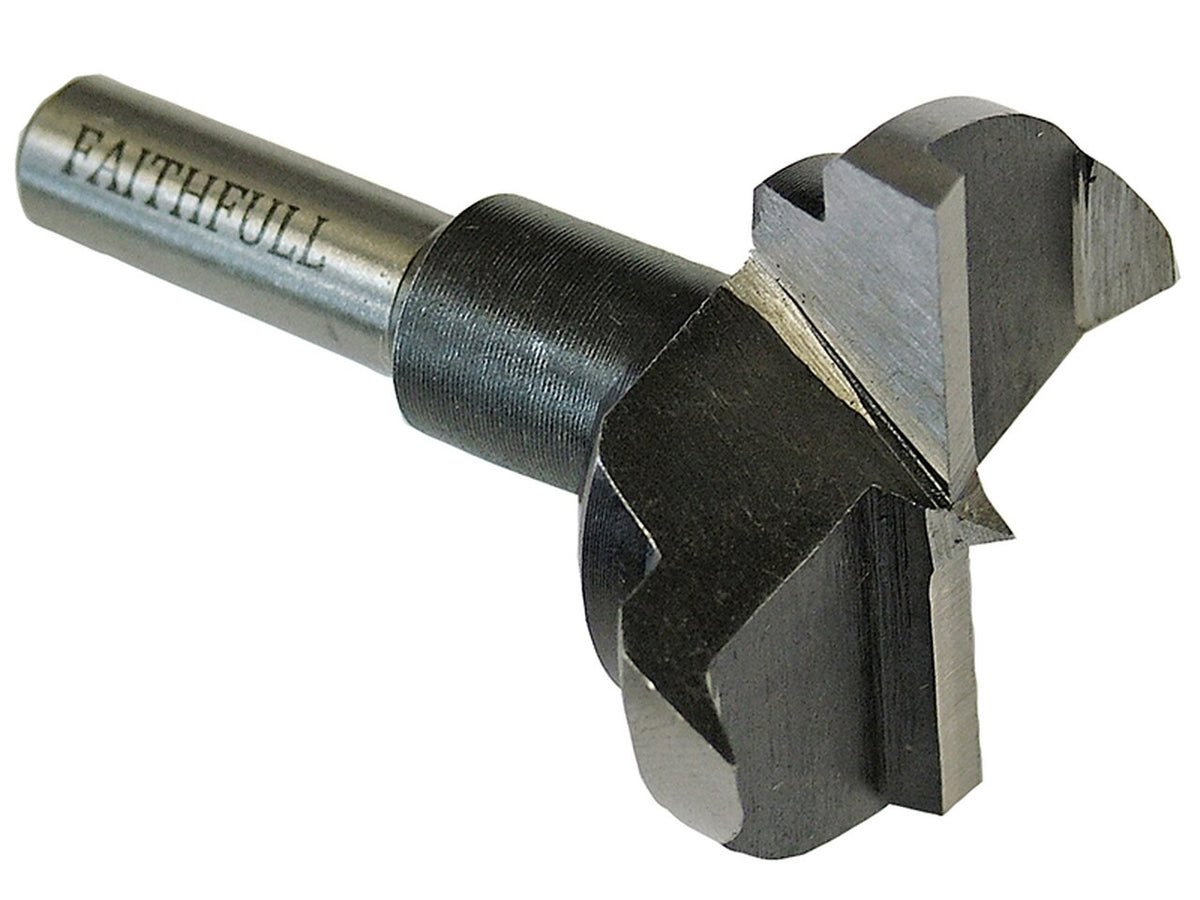 Faithfull HCS Hinge Boring Bit 35mm x 60mm for precise concealed hinge drilling, high carbon steel, from Kean’s Claremorris.