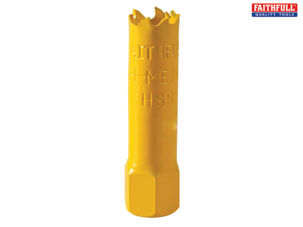 Faithfull Bi-Metal Cobalt Holesaw 16mm, durable precision cutting for metal and wood, available at Kean’s Claremorris. –