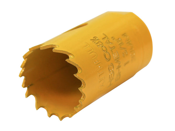 Faithfull Bi-Metal Cobalt Holesaw 30mm for precise cutting of metal, wood, plastics, durable with 8% cobalt – available at