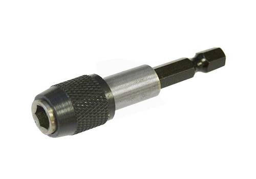Faithfull 60mm Magnetic Bit Holder with quick-release chuck, hardened steel shaft, for drills and drivers – available at