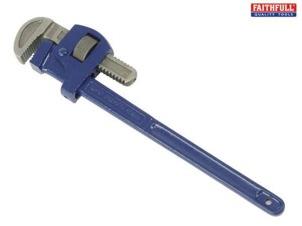 Faithfull Stillson Pattern Wrench 300mm, forged steel, heat-treated, dual coil springs, 44mm jaw, available at Kean’s