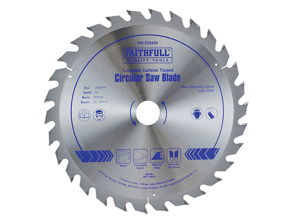TCT Circular Saw Blade 250 x 30mm x 24T POS