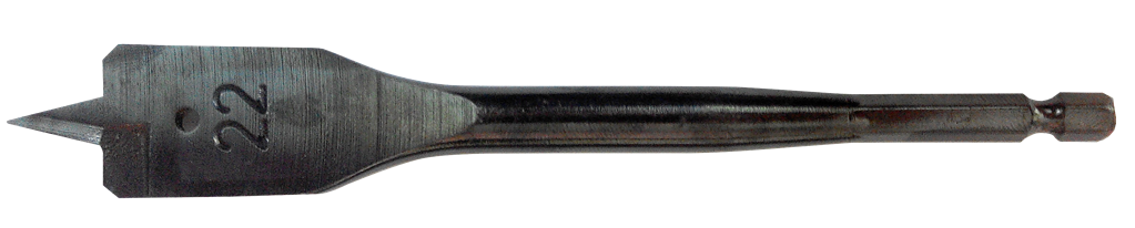 Flat drill bit 16x152mm for wood, reinforced shank, fast clean drilling, 1/4" grip – Keans Claremorris