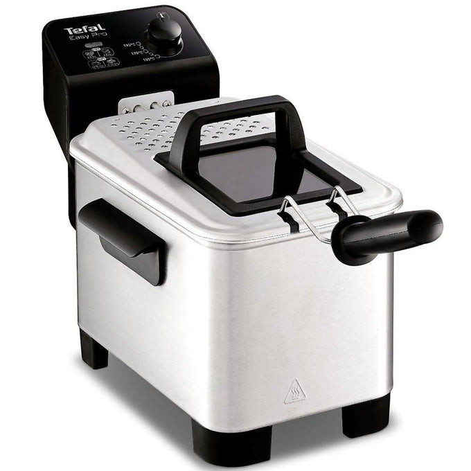 Tefal Easy Pro FR333040 stainless steel deep fryer, 3L oil capacity, adjustable thermostat, dishwasher-safe, at Keans