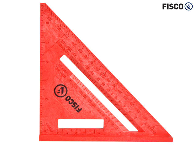 Red Plastic Rafter Angle Square 175mm, protractor and mitre square for roof construction – Keans Claremorris