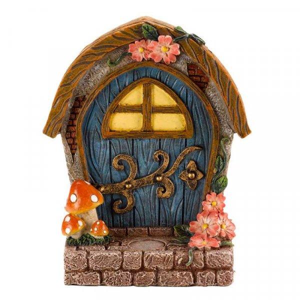 Smart Garden Arched Fairy & Elf Door, hand-painted weather-resistant poly-resin garden ornament – Keans Claremorris