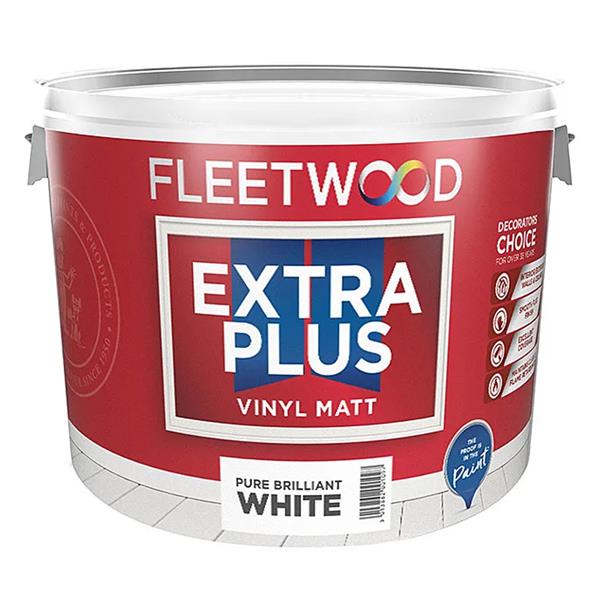 Fleetwood Explus Matt White 10L wall and ceiling paint, brilliant white, matt finish, interior use – Keans Claremorris