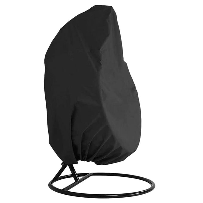 Gartect Classic Egg Chair Cover, black 600D polyester, water repellent, UV protection, drawstring fit – Keans Claremorris