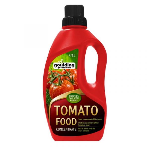 Goulding Liquid Tomato Food 1L – super concentrated fertilizer for healthier, faster-growing tomatoes. Available at Keans