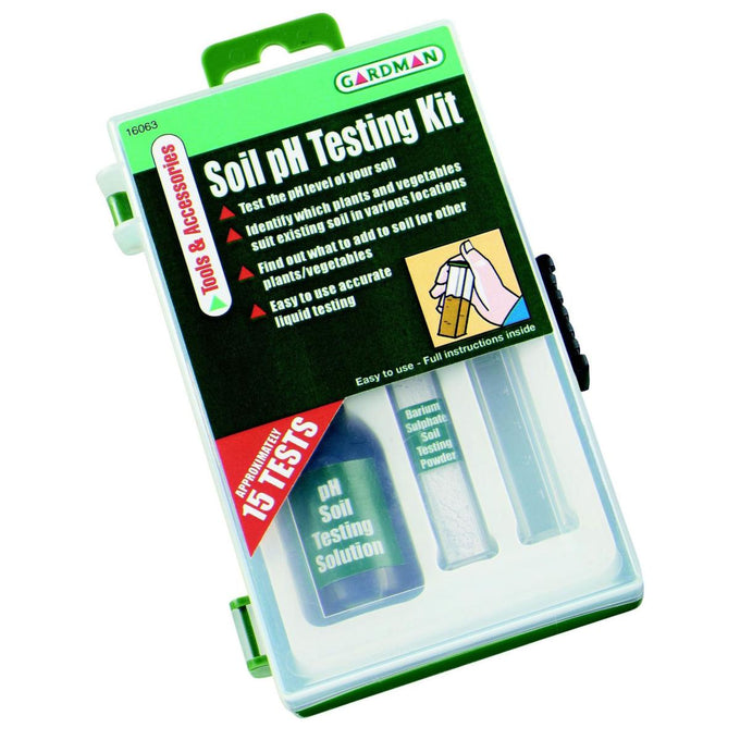 Soil PH Testing Kit by Gardman with 15 liquid tests for accurate garden soil acidity analysis - Keans Claremorris