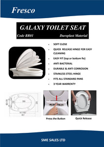 Galaxy slow close toilet seat