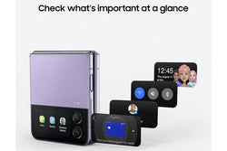 Samsung Galaxy Z Flip4 128GB Graphite smartphone folded view - available at Keans Claremorris