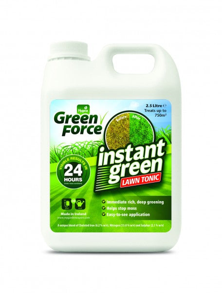 Hygeia 24 Hour Rapid Greening Lawn Tonic 10L for deep greening and moss control, treats up to 3,000 m2 | Keans Claremorris