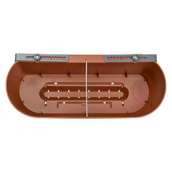 Greenville Easy Balcony 52cm planter in ginger brown - stylish outdoor pot | Keans Claremorris