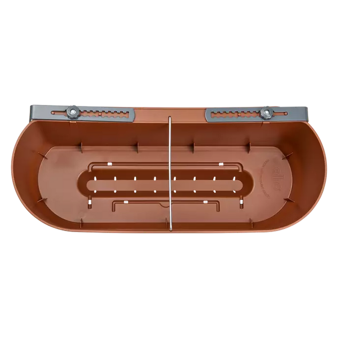 Greenville Easy Balcony 52cm planter in ginger brown - stylish outdoor pot | Keans Claremorris